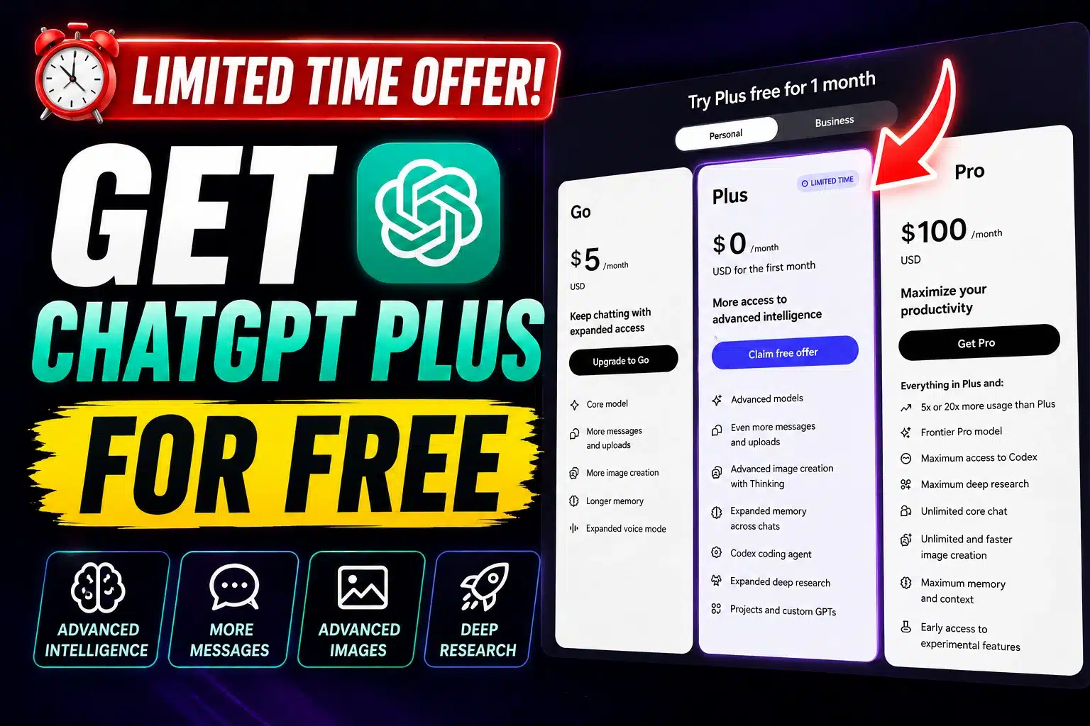 ChatGPT Plus For Free