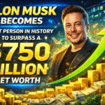 Elon Musk Becomes First Person in History to Surpass a $750 Billion Net Worth